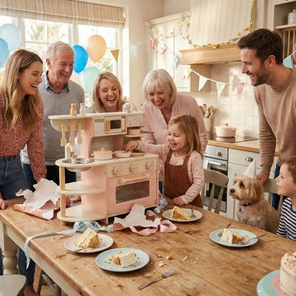 le cadeau pour fille de 3-4-5-ans parfait: la cuisine enfant de haute qualité en bois solide et qui prend de la valeur avec le temps