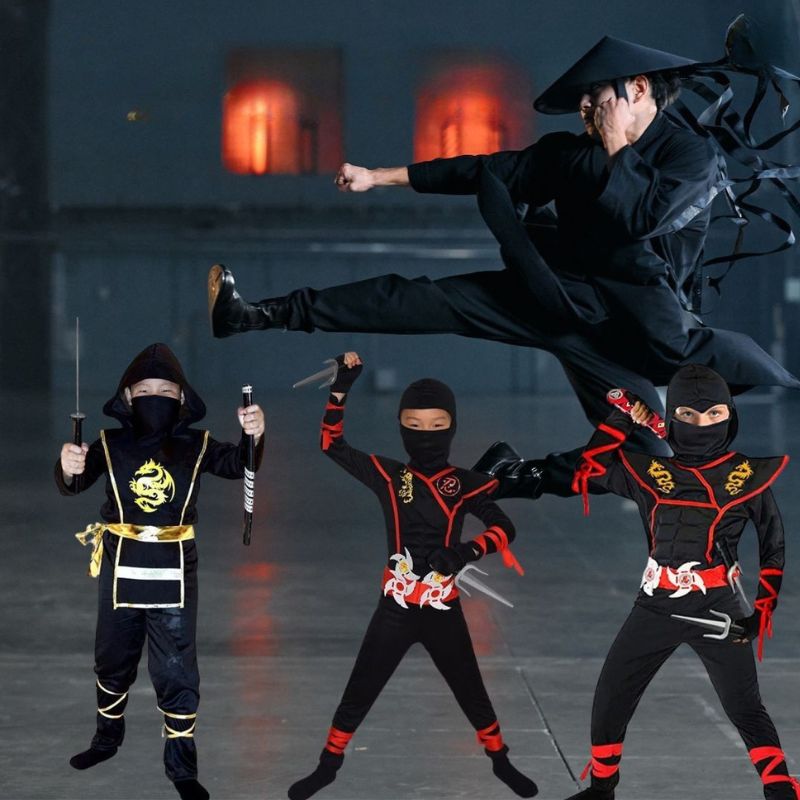 déguisement Ninja our enfant  transformation instantanné jeux de rôle immédiat le favori des garçons