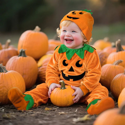 deguisement-citrouille-bébé-Barboteuse-bébé-0-24-mois-HALLOWEEN