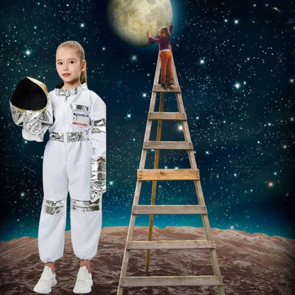 Déguisement enfant astronaute 3 pièces, confortable, parfait pour décrocher la lune.