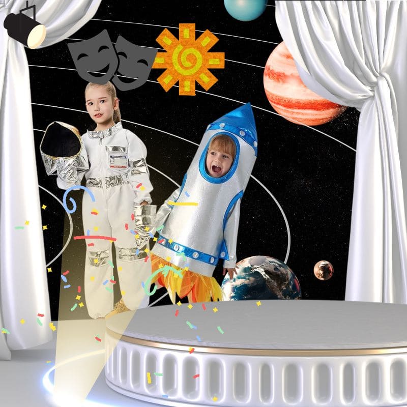 Déguisement enfant pour impressionner, idéal pour spectacles, théâtre et toutes les occasions festives.