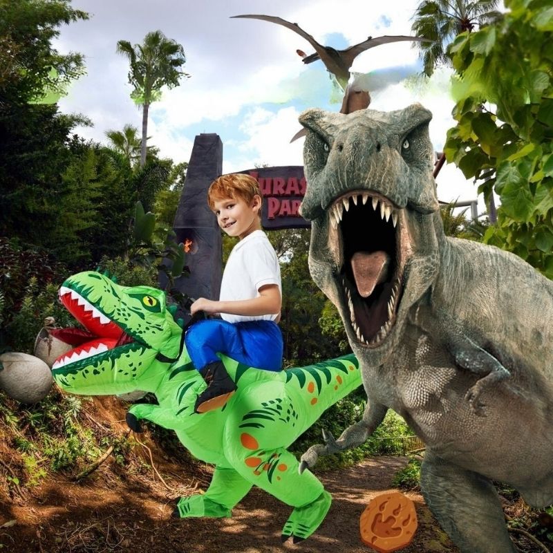 Voici le déguisement dinosaure parfait pour la parage, pourter ce deguisement halloween enfant idéal pour mettre de l'ambiance du Jurassic