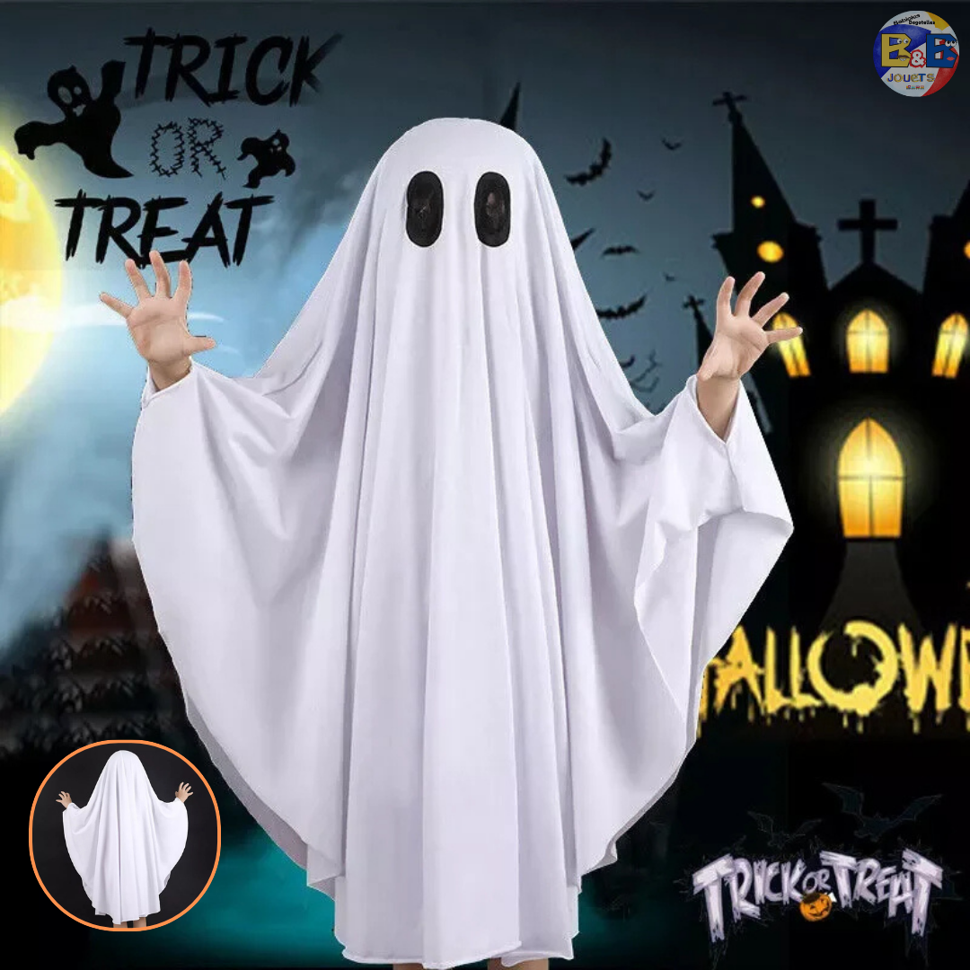 Déguisement d'Halloween pour enfant, parfait pour célébrer la fête avec style et originalité.