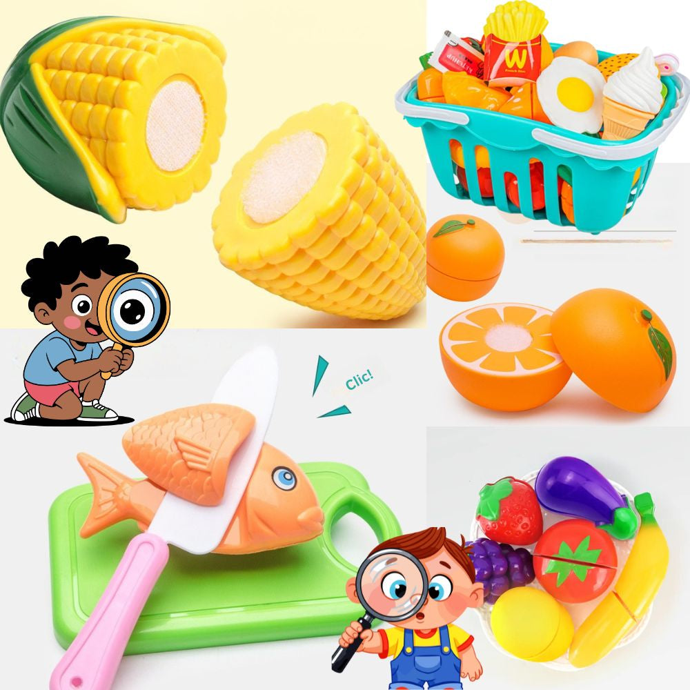 jouet pour cuisine et dinette aliment découpable pour observation des enfants voir intérieur et extérieur des aliment