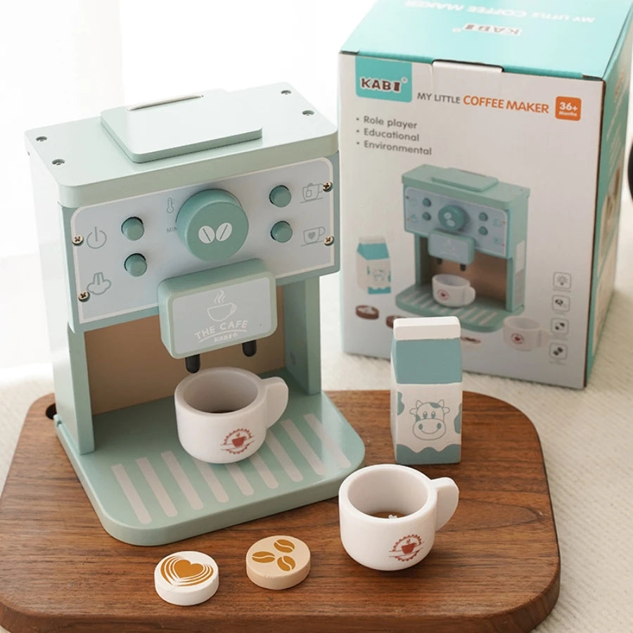 jouet-d'imitation-dinette-en-bois-machine-a-café-capucino-en-bois-grande-qualité-cadeau enfant 3ans. 4 ans. 5ans...