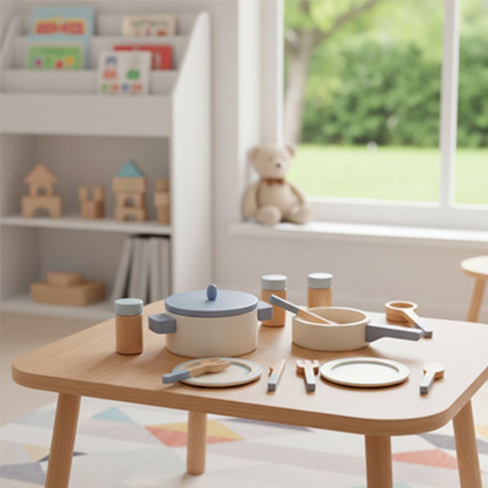 ensemble de dinette en bois pour jeu d'imitation cuisine enfant un héritage à offrir