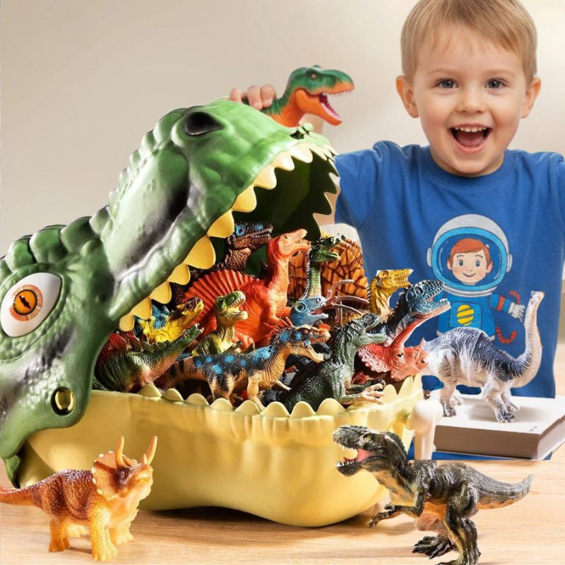 offrez le cadeau qui fera sursauter la famille avec le bac de dinosaure jouet rempli de 48 figurine dinosaure