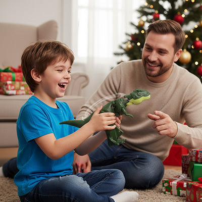 créer de nouveaux jeux avec votre enfant grâce au dinosaure jouet  figurine mobile à manipuler pour cadeau de Noël