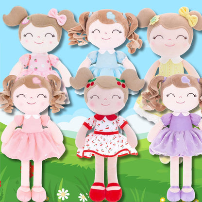 6 doudou fille format poupée chiffon mignonne