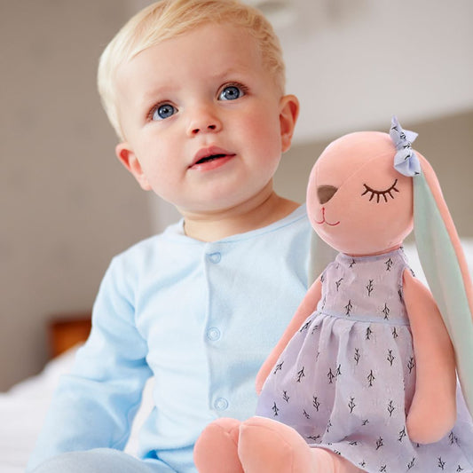 Doudou Lapin Rose 100% coton🐇 - JEUX - FOCUS