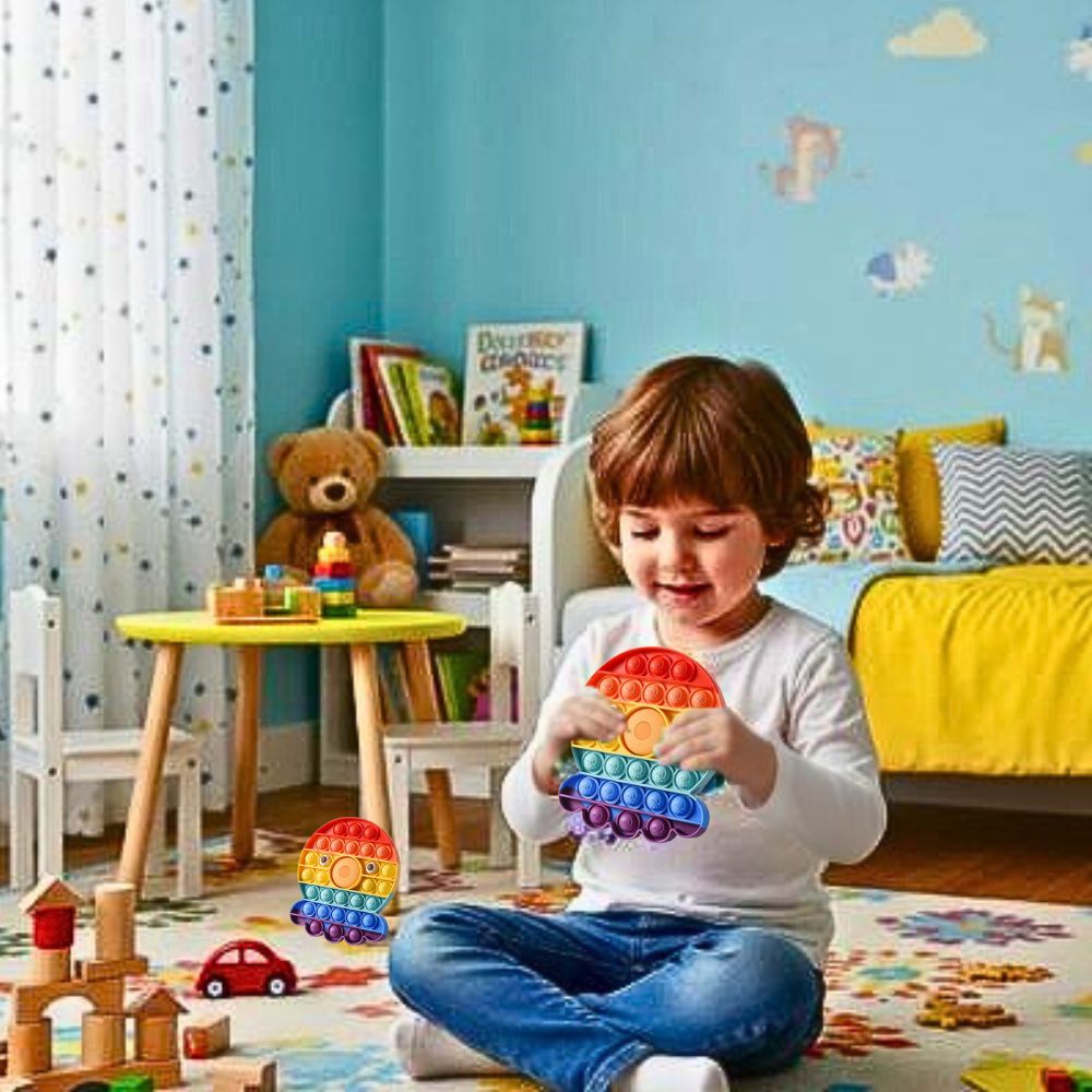 fidget toy pop it modèle de la pieuvre couleurs vives