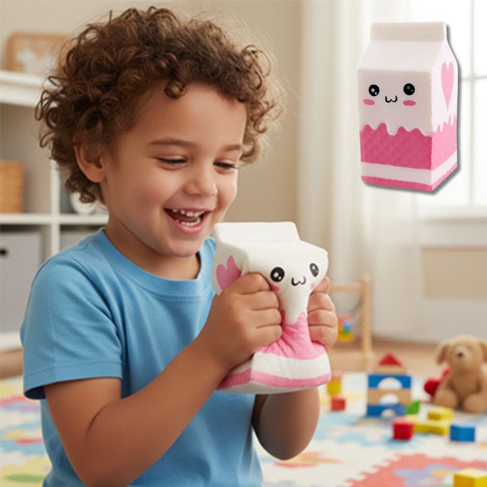 une boite de lait fidget toy et balle anti stress enfant