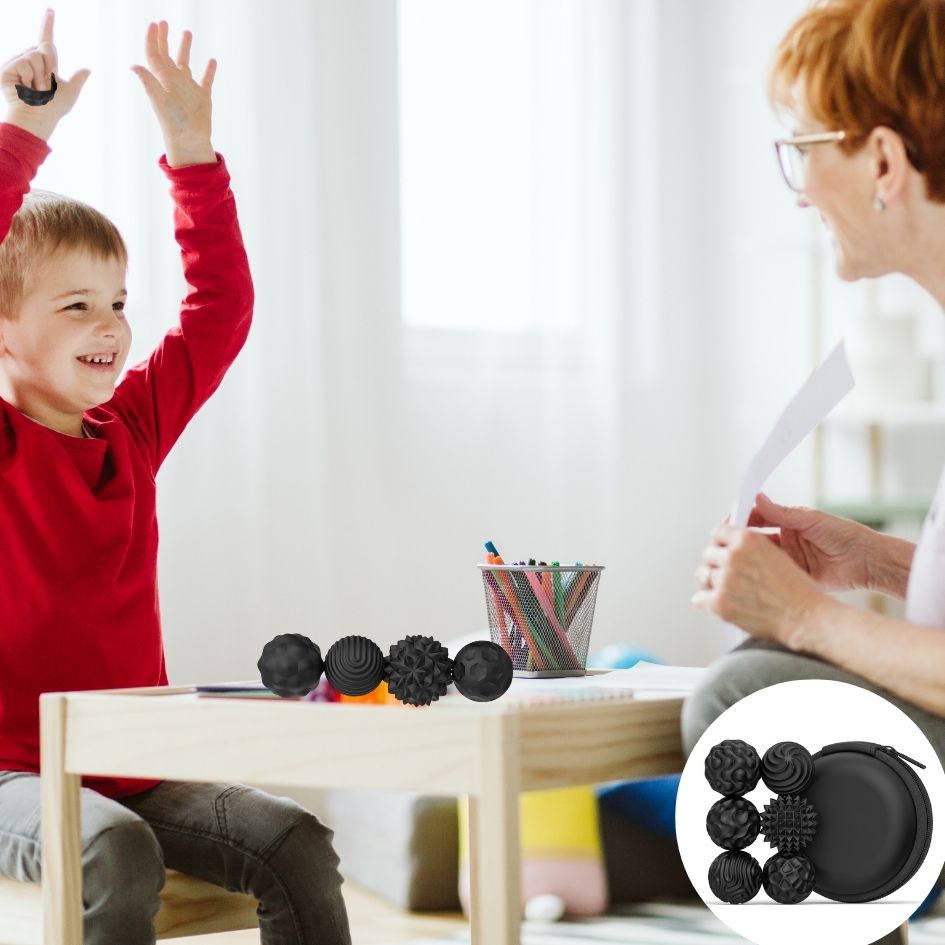 boule anti stress thérapeutique enfant adulte texturée calme concentration fidget toy