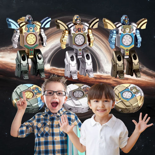 fidget toy gyro robot pack de 3 robot  couleurs métaliques