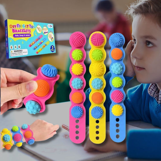 fidget toy toys bracelet anti stress enfant multicolore sensoriel très populaire à l'école