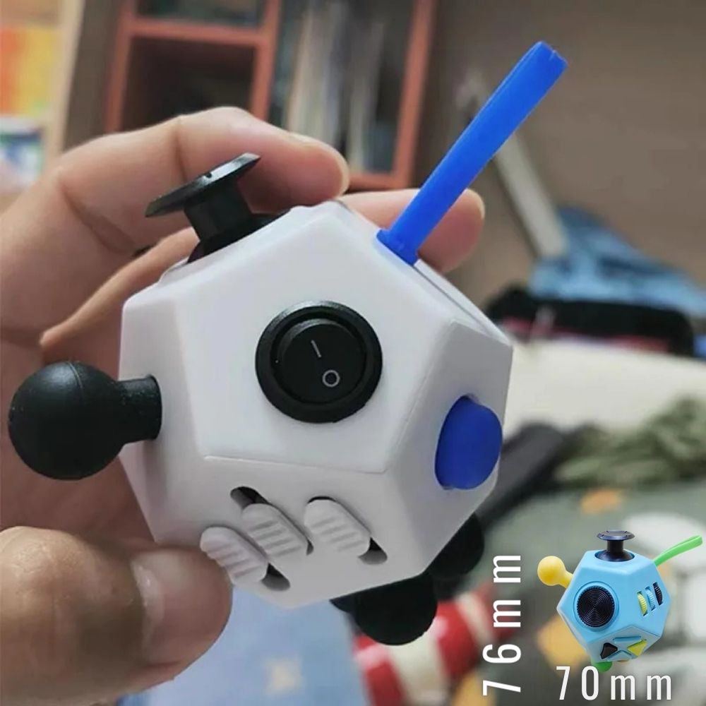 fidget toys blanc cube  anti stress super cube anti stress enfant, ado, addulte
