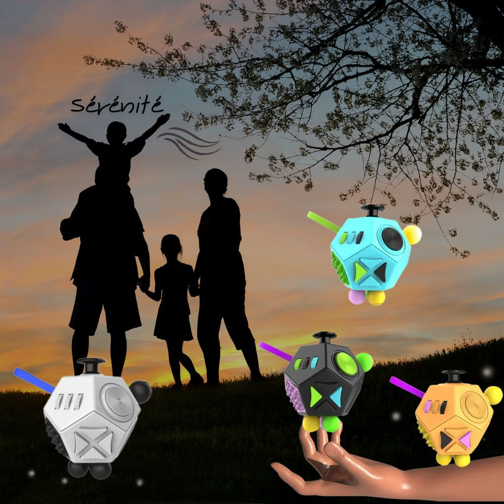 fidget toys cube  anti stress sérénité pour toute la famille