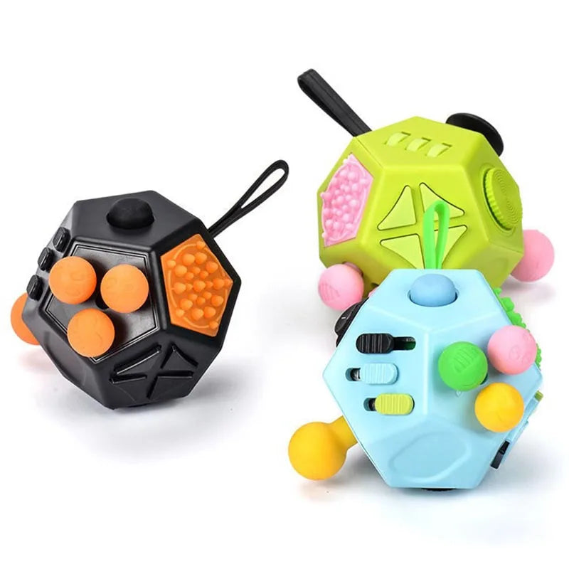 fidget toys cube 12 côtés anti stress