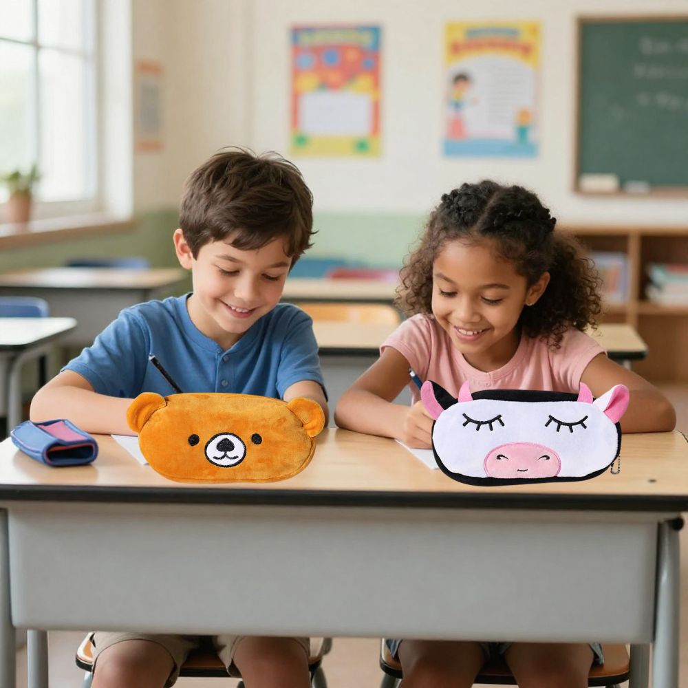 fourniture scolaire kawaii en tissus doux couleurs vives , solide les enfants les adorent