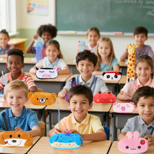 fourniture scolaire kawaii trousse en tissus doux modèles animaux, solide les enfants les adorent