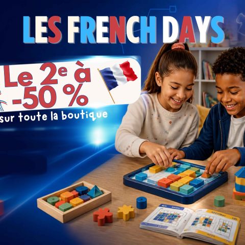 offre 2eme à moitier prix chez jeux focus jeux et jouets éducatifs, électronique ou numérique tout pour enfants de 0-14ans