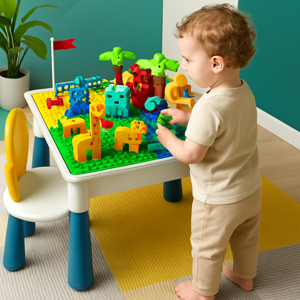 Table d'activité bébé 5 en 1 | Construction 3 ans+🧒👧