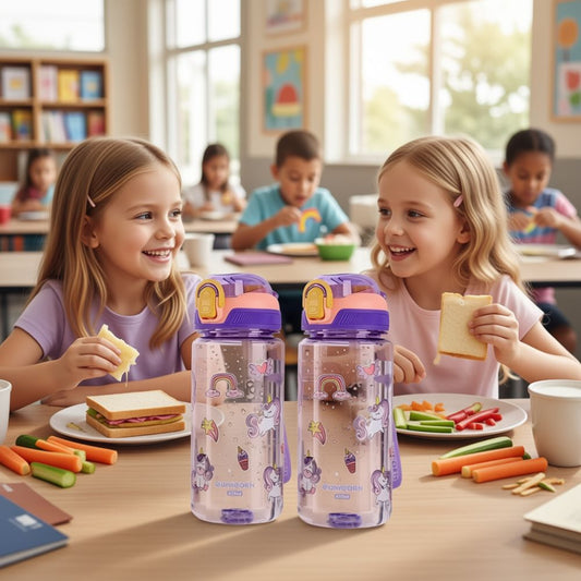 Gourde enfant  au modèle ludique lattrayant rend l'hydration excitante licorne, bouteille violette
