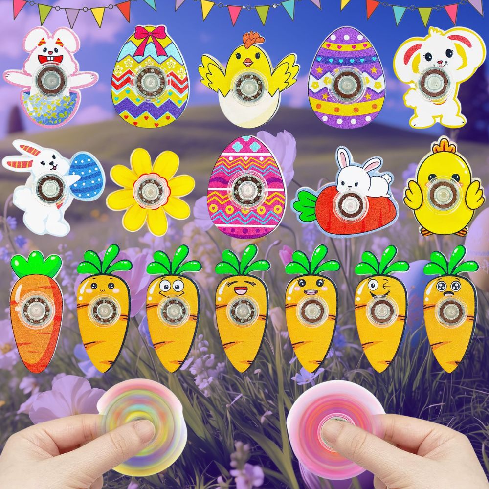 collection de hand spinner de la fête de Pâques