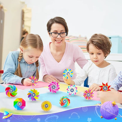 une enseignante motive ses élèves avec des hand spinners colorés en surprise