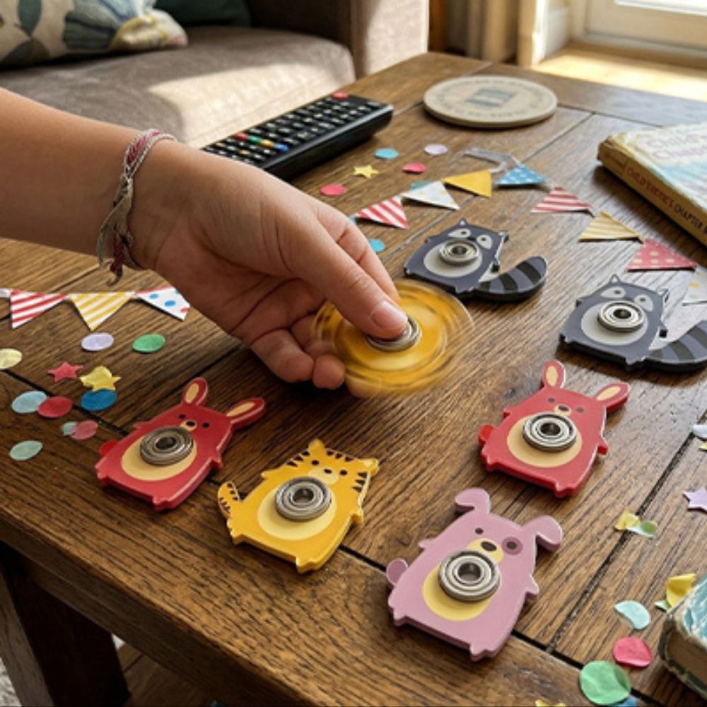 tournez les toupie dans les mains ou sur la table ces hand spinner sont magiques