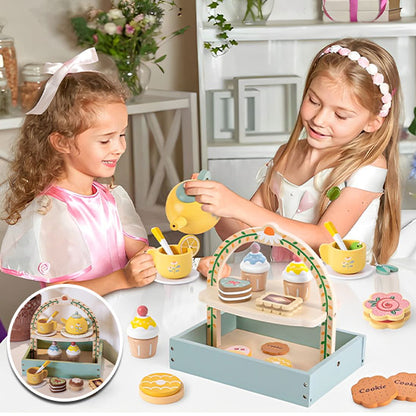 Dinette en Bois | Service à Thé jouet Montessori