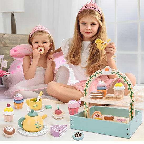Dinette en Bois | Service à Thé jouet Montessori
