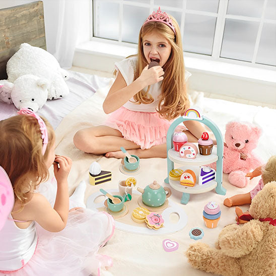 Dinette en Bois | Service à Thé jouet Montessori