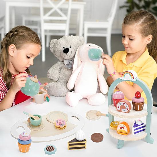 Dinette en Bois | Service à Thé jouet Montessori