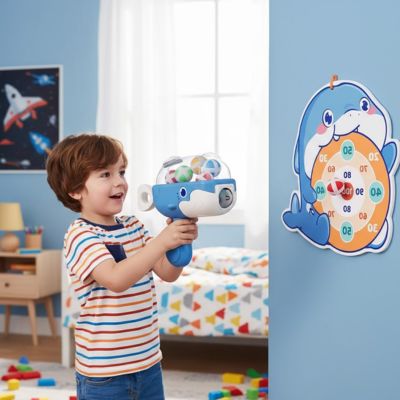 Jeu d adresse pour petits enfants de 3+ans les pistolets en plastique lance balles collantes et marquer des points