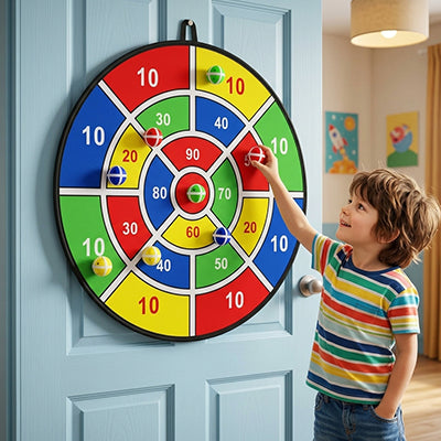 jeu de fléchettes grande taille transportable facile à installer 3+ans