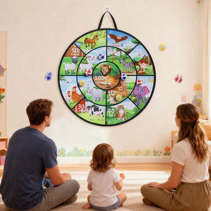 grande cible de jeu de fléchette sous la thématique des animaux