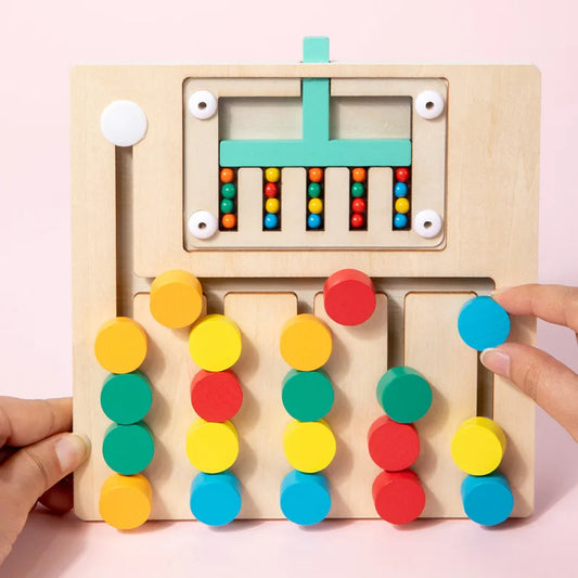 nouveau jeu de logique en bois pour classer en ordre les couleur excellent prélecture et pré-mathématique