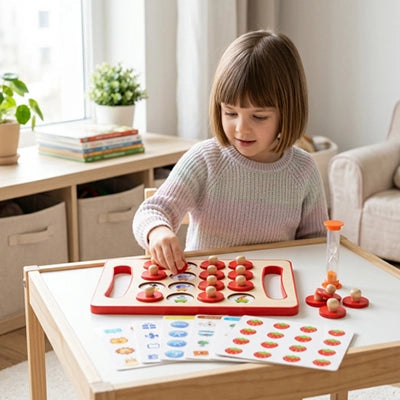 jeu de memoire en bois qualité Montessory pour éveil des enfants d'âges préscolaires