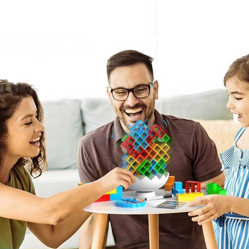 blocs en plastique solides abs coloré forme jeu TÉTRIS  jeu de société enfant stimulant la motricité  