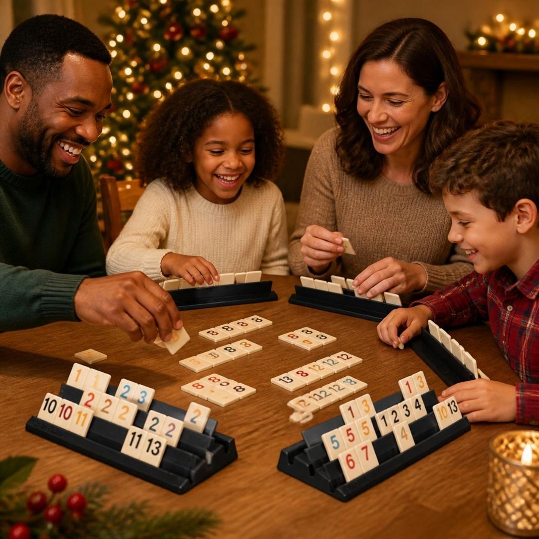 Les enfant adorent se joindre au jeu de société familial bien aimé le Rummy