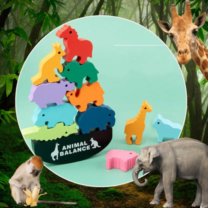 jeu-des-animaux-en-bois-équilibre