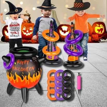 jeux d'Halloween de lancer de cerceau gonglables dous et sans blessure, sécuritaire pour les petites mains