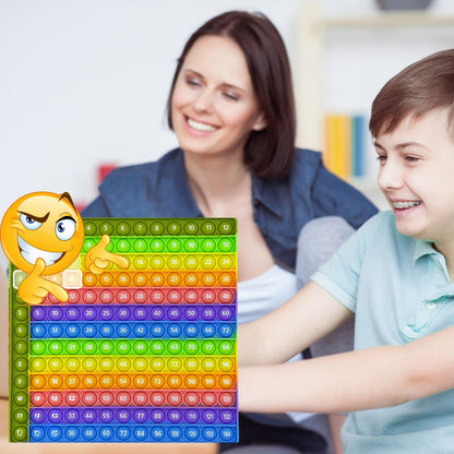 jeux de table de multiplication Pop It vert tableau rayé horizontalement
