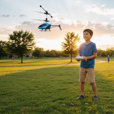 Jeux enfant cadeau anniversaire Hélicoptère télécommandé intérieur ou jeu extérieur  jouet robuste et créatif