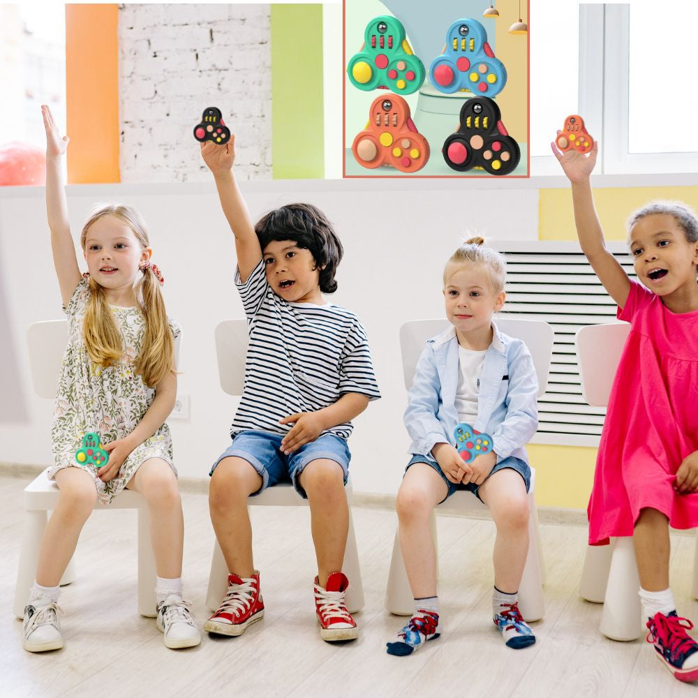 4 élève participent mieux en classe avec le jouet anti stress fidget toy spinner color