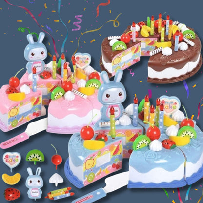 jouet pour cuisine festif les 3 variétés de gâteau d'anniversaire pour le jeu de rôle enfant.