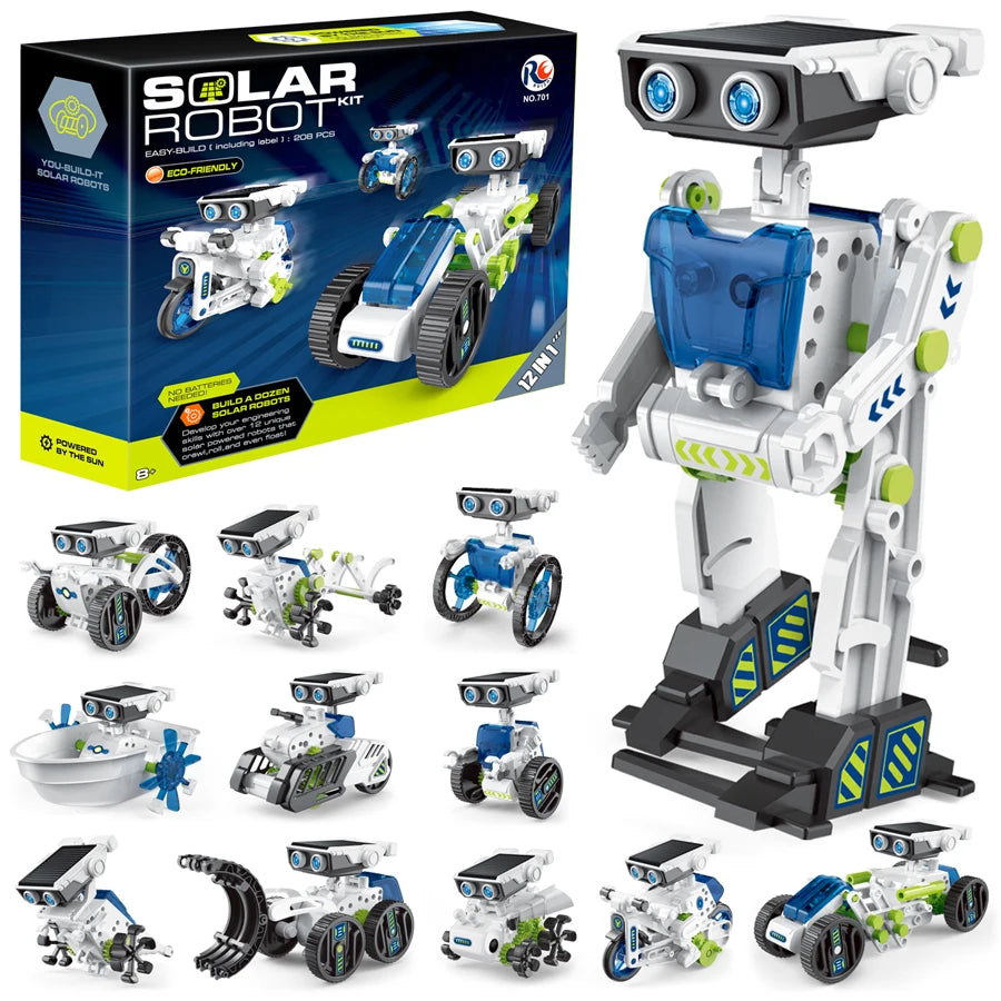 jouet robot solaire 12 modèles avec une boite de jeu