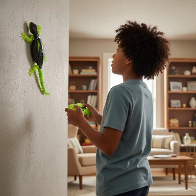 Jouet robot , télécommandé, lézard à ventouse sur mur verticaux, cadeau, garçon, 7ans et plus