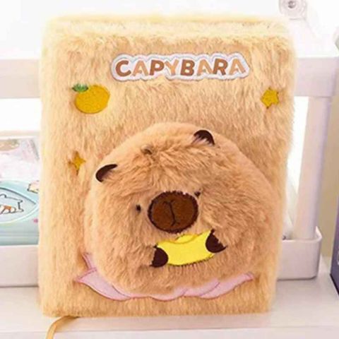 journal intime fille modèle capybara en peluche format carré cadeau mignon 